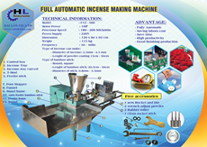 FULL AUTOMATIC INCENSE MAKING MACHINE - FAT09S 