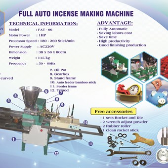  Full Automatic Incense Making Machine FAT-06