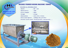 INCENSE POWDER MIXING MACHINE 100KGS