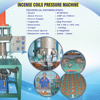 INCENSE COILS PRESSURE MACHINE