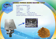 INCENSE POWDER MIXING MACHINE 12KGS